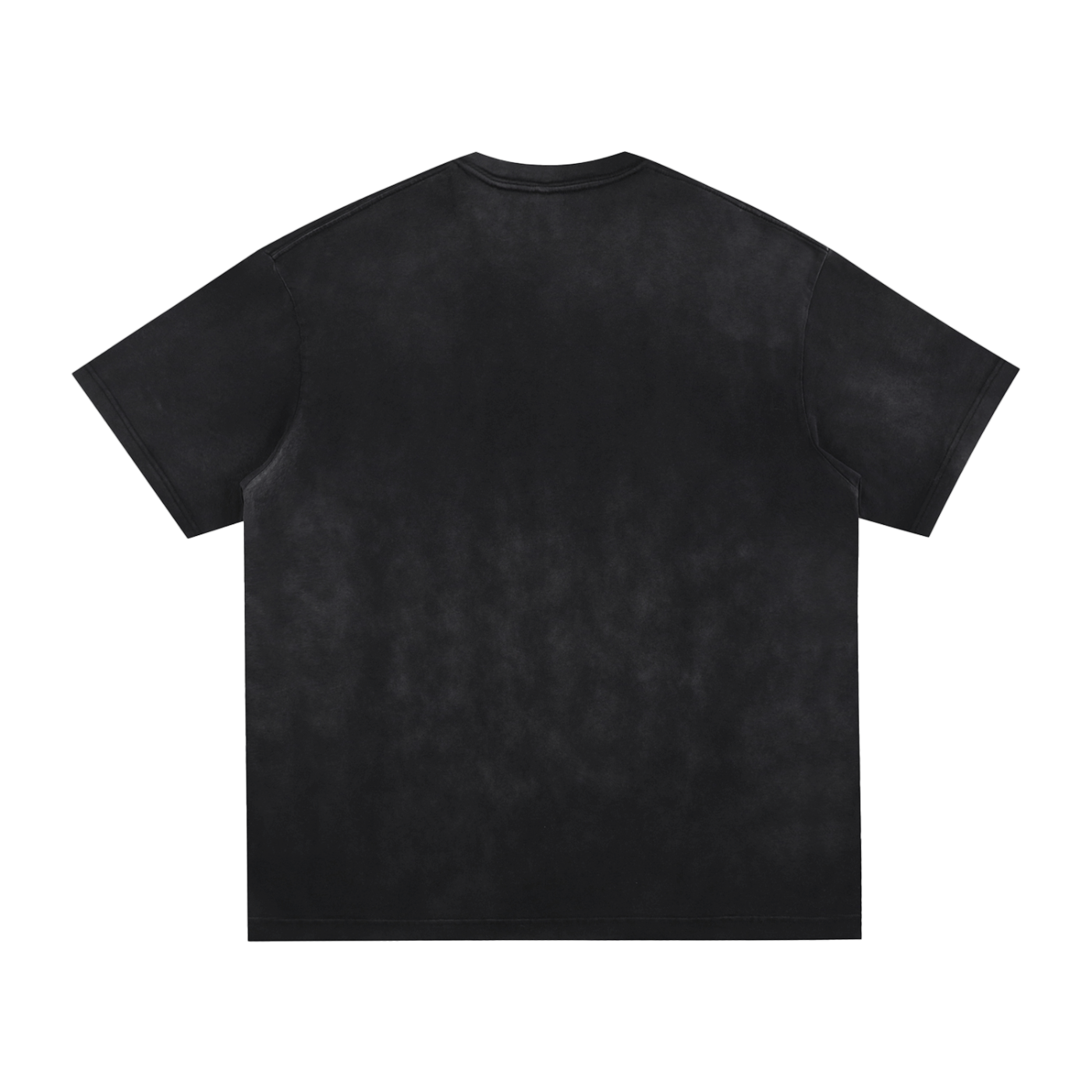 PROJECT TRIUMF LOGO Vintage Washed Hand-Frayed Tee - BLACK