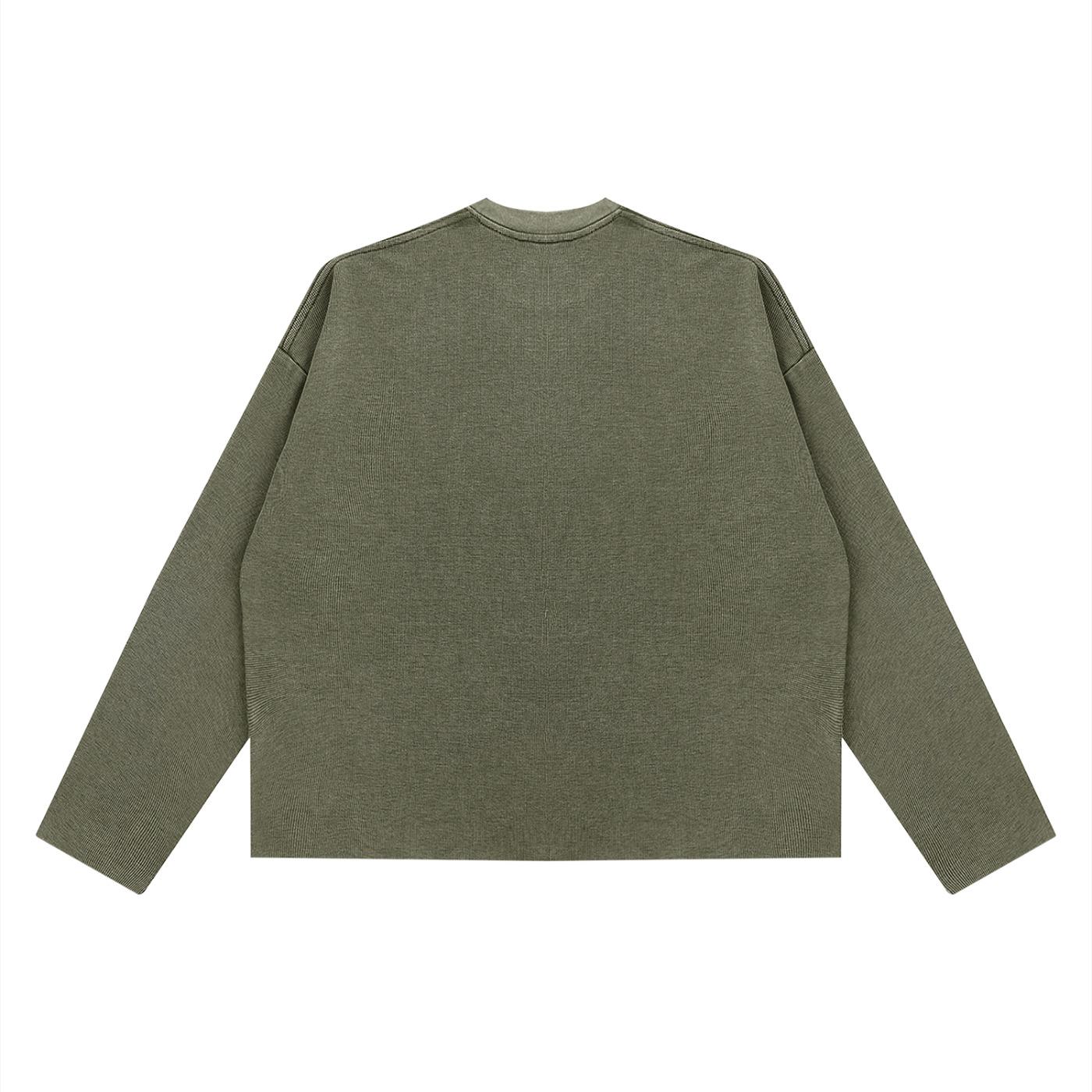 Thermal Boxy fit  Raw Edge Long Sleeve