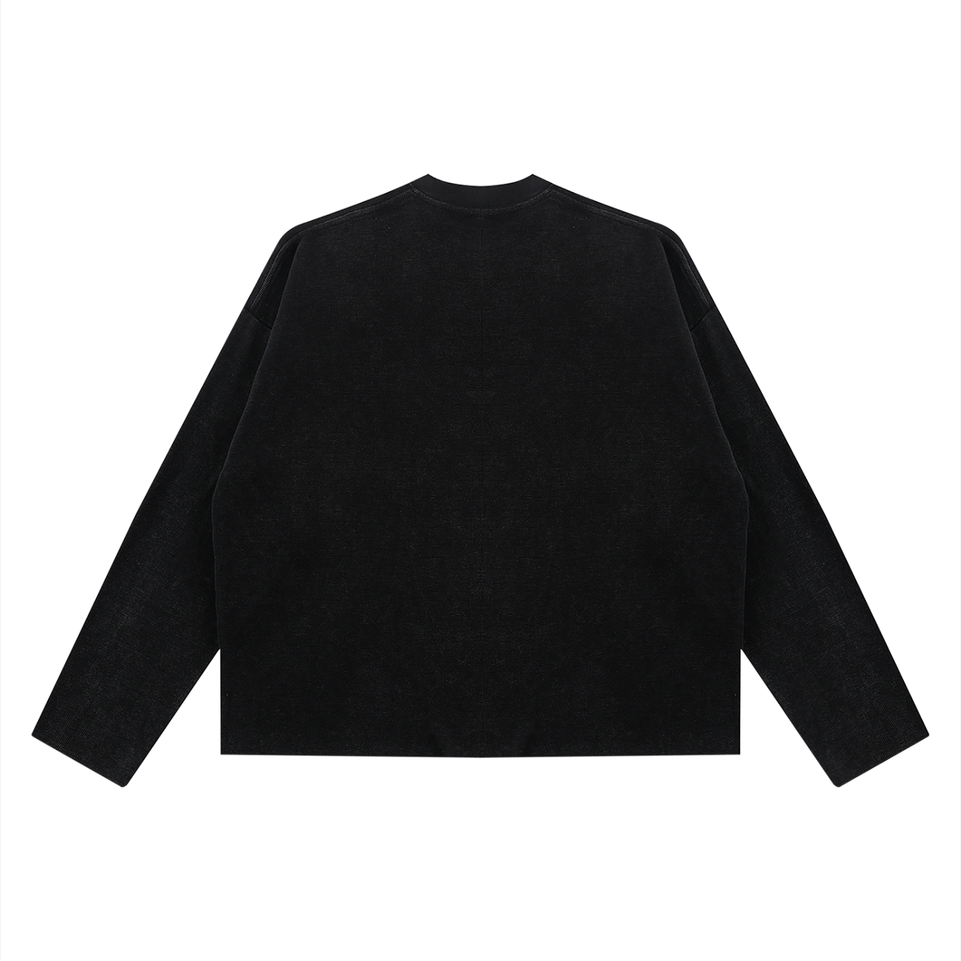 Thermal Boxy fit  Raw Edge Long Sleeve