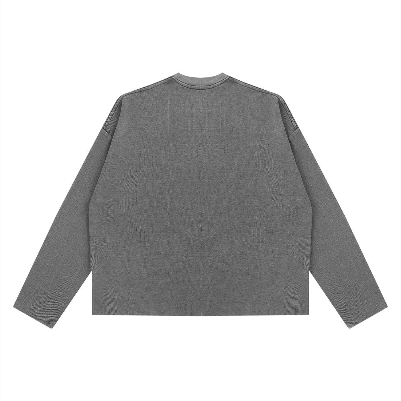 Thermal Boxy fit  Raw Edge Long Sleeve