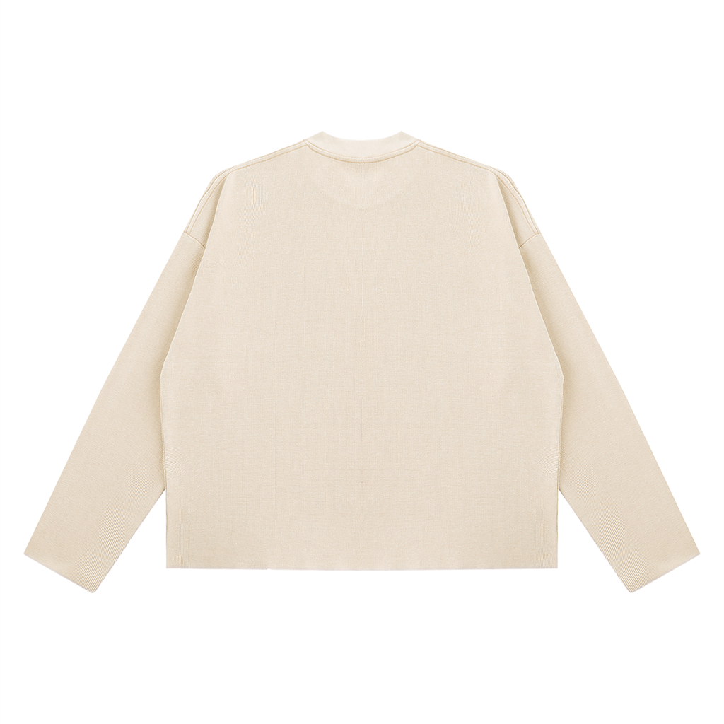 Thermal Boxy fit  Raw Edge Long Sleeve