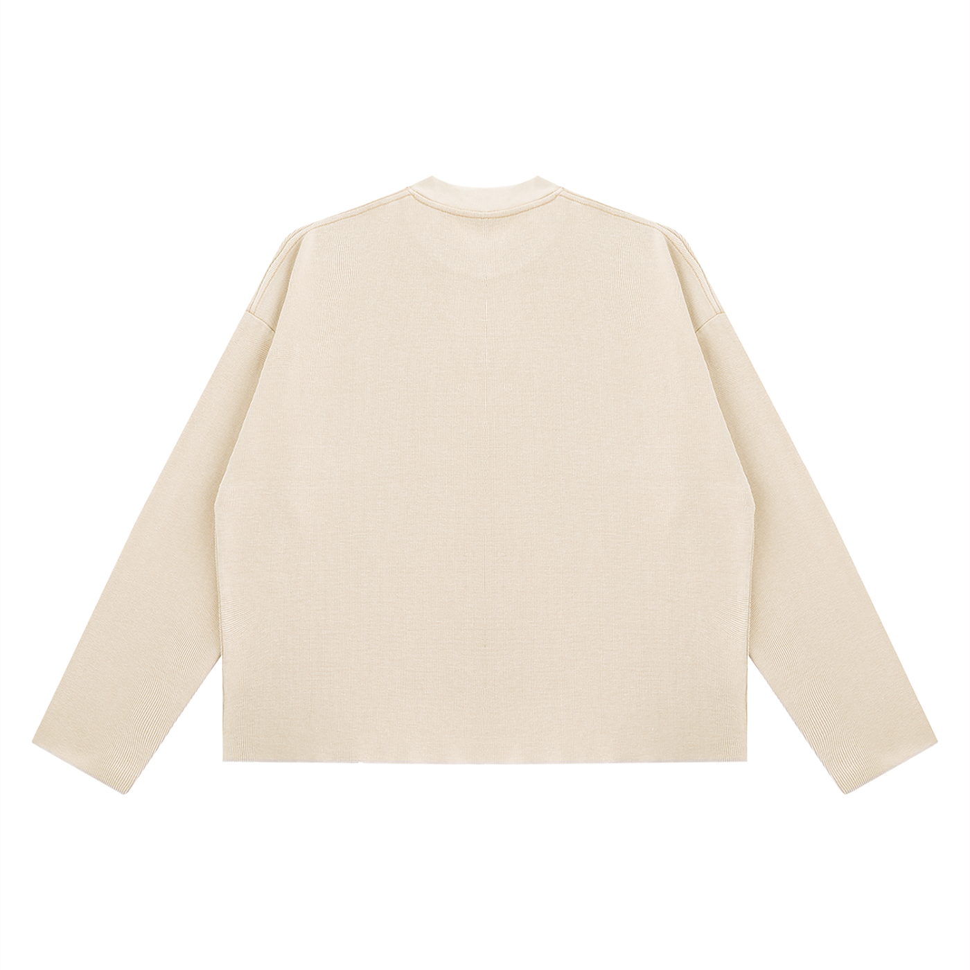 Thermal Boxy fit  Raw Edge Long Sleeve